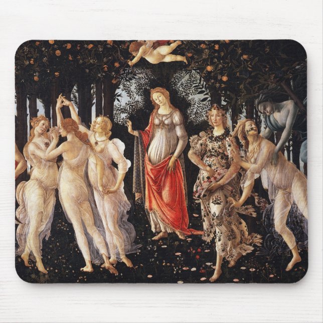 Botticelli Primavera Mouse Pad Musmatta (Framsidan)
