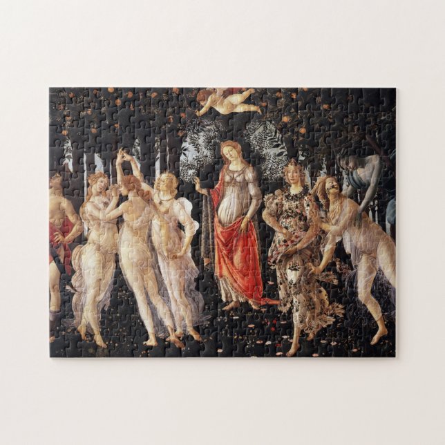 Botticelli Primavera Puzzle Pussel (Horisontell)