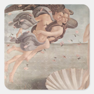 Botticelli Renaissance Painting Fyrkantigt Klistermärke