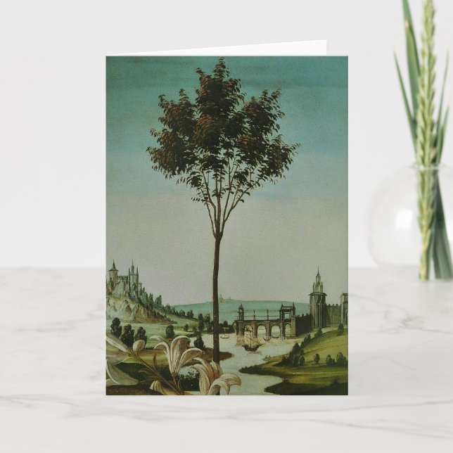 Botticelli renaissancemålning kort (Framsida)