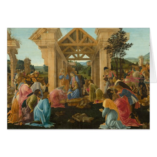 Botticelli:s anpassning till Magi Hälsningskort (Framsidan Horizontal)