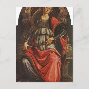 Botticelli, Sandro Fortitudo 1470 Technique Temper Vykort