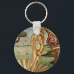 Botticelli The Birth of Venus Nyckelring<br><div class="desc">Botticelli nyckelringen Venus födelse. Tempera på arbetsyta från 1486. Sandro Botticellis födelsedag är en av de mest erkända konstverken i världen en dynamisk mytologisk målning som visar att gudinna Venus bildas helt från vågar, och står på en snäcka som blåses upp av den blommande guden Zephyros mot den svetsande horakan....</div>