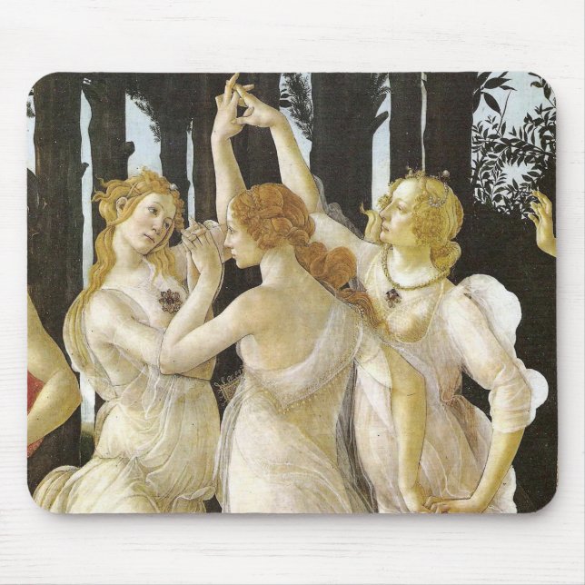Botticelli Three Graces Renaissance Fine Art Musmatta (Framsidan)