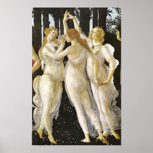 Botticelli Three Graces Renaissance Fine Art Poster (Framsidan)