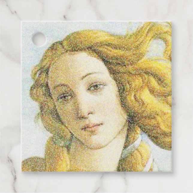 Botticelli Venus ansikte blonde hår Gåvor Etiketter (Framsida)