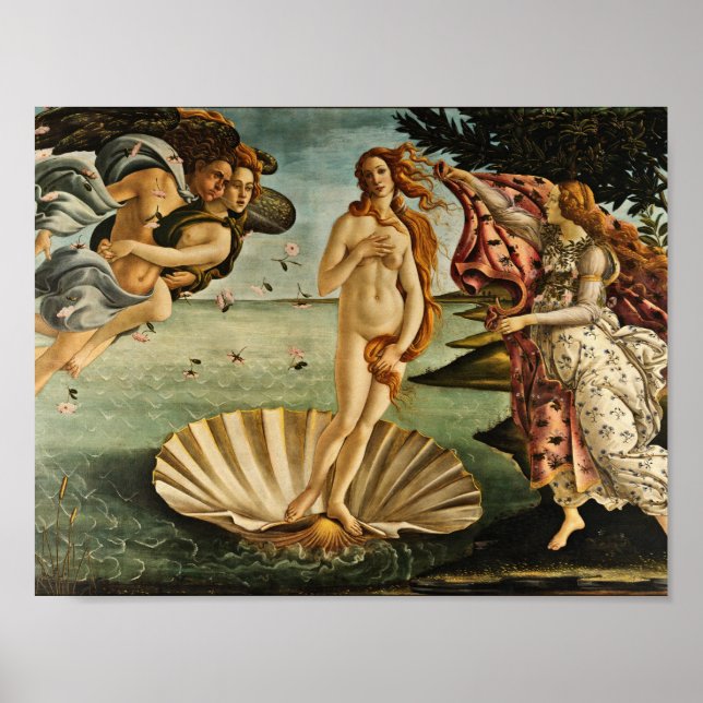 Botticelli - Venus födelse Poster (Framsidan)