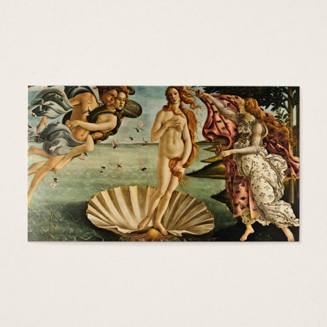 Botticelli - Venus födelse Visitkort (Framsidan)