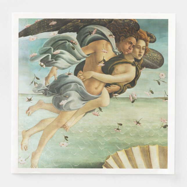 Botticelli "Venus födelse - Zephyr & Chloris" Pappersservett (Framsida)