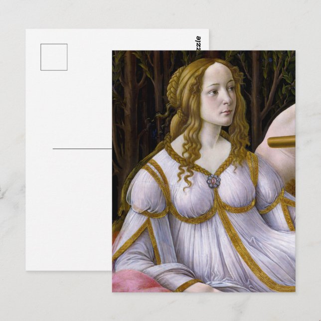 Botticelli Venus Gudinna för Kärlek Renässanskonst Vykort (Fram/baksida)