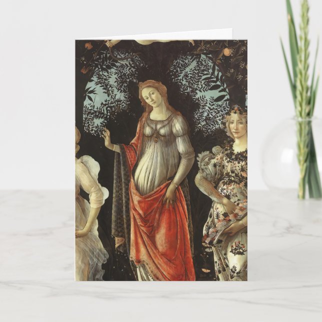 Botticelli Venus kärleksgudinna renässanskonst Helgkort (Framsida)