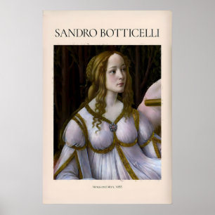 Botticelli Venus och Mars detalj konsttryck Poster