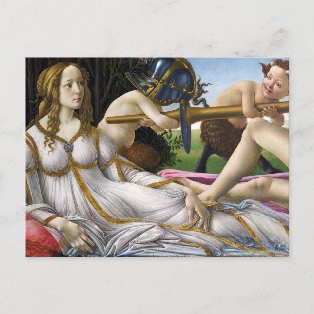 Botticelli Venus och Mars vykort (Framsida)