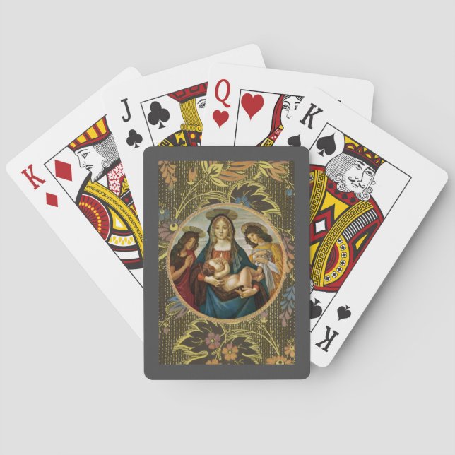 Botticellis Madonna och barn Casinokort (Baksidan)