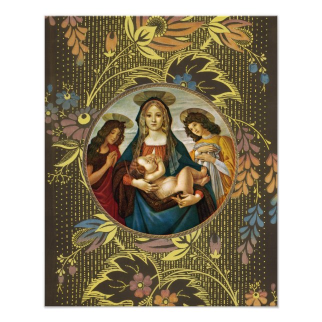 Botticellis Madonna och barn Fototryck (Framsidan)
