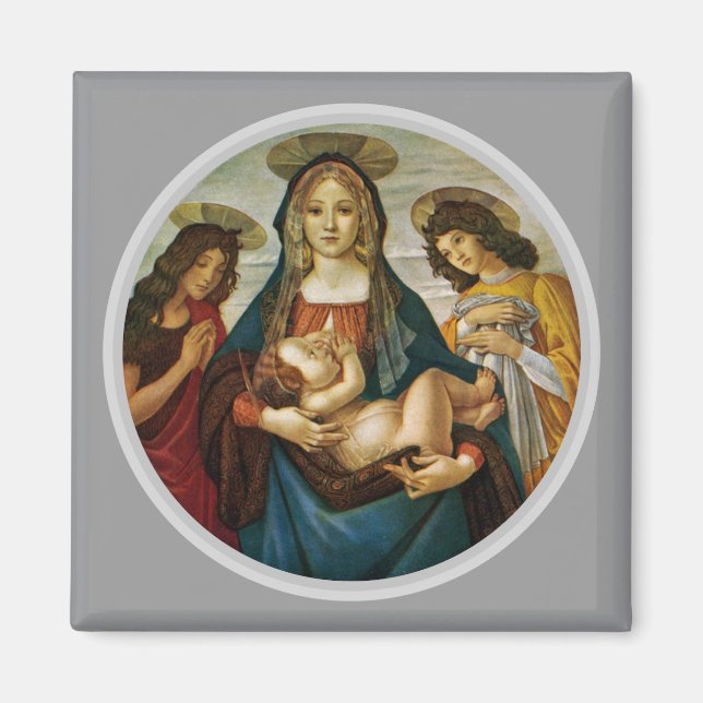 Botticellis Madonna och barn Magnet (Framsidan)