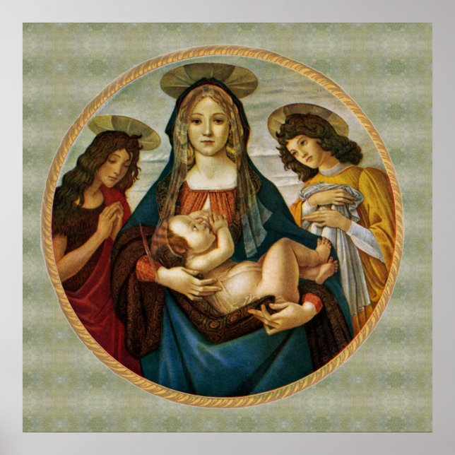 Botticellis Madonna och barn Poster (Framsidan)