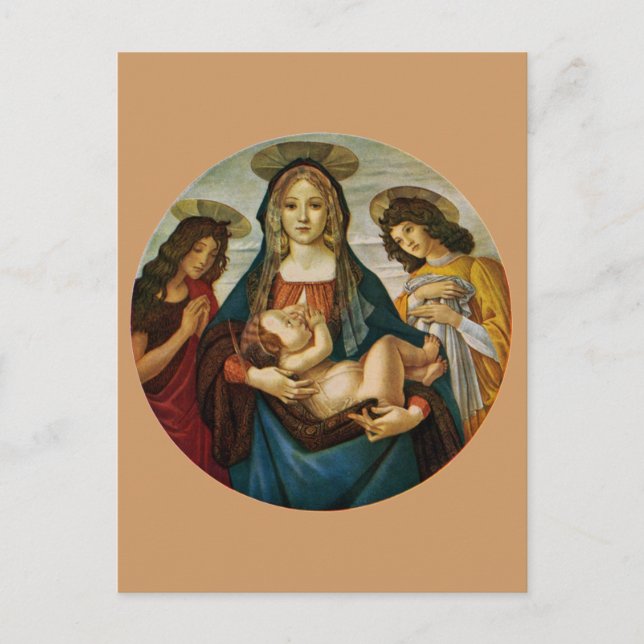 Botticellis madonna och barn vykort (Framsida)