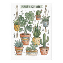 Bottkonstnärlig illustration väggkonst, Växtälskar