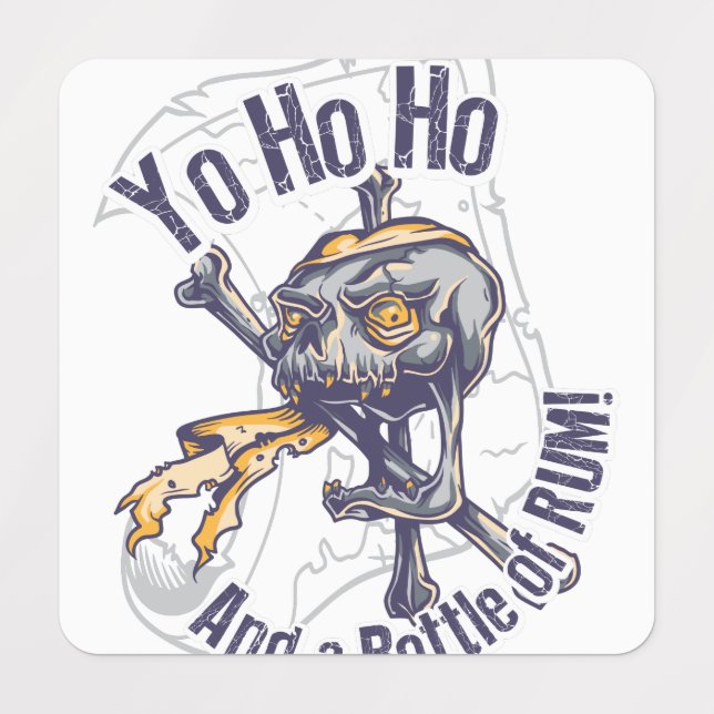 Bottle of rum klistermärke (Design 1)