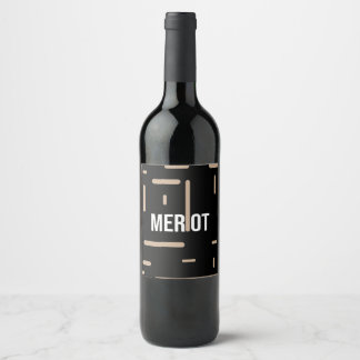 Bottle vine merlot desing vinflaska etikett
