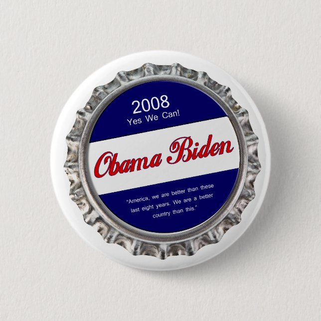 bottlecap obama biden knapp (Framsida)