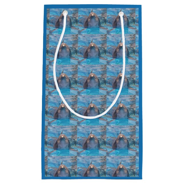 Bottlenosdelfinpåse (liten presentväska) (Framsidan)