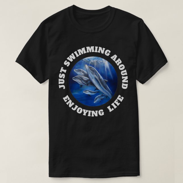 Bottlenose dolphins just swimming t shirt (Design framsida)
