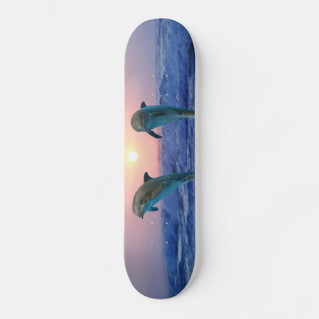 Bottlenosolfin vid Soluppgång Skateboard Bräda 19,5 Cm (Framsida)