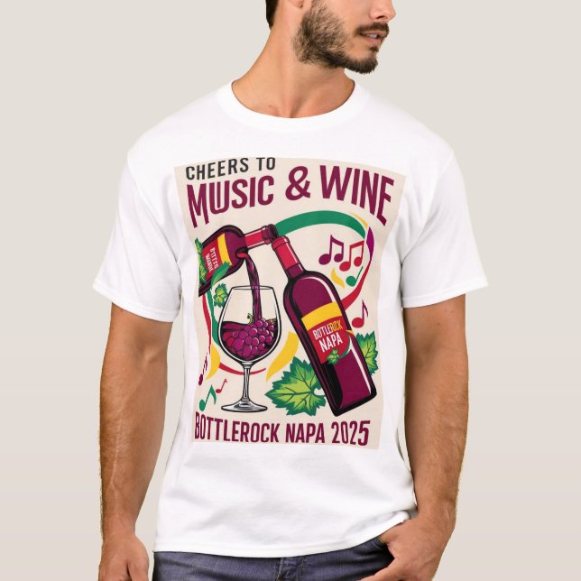BottleRock 2025 Unisex Soft Cotton Festival Shirt T Shirt (Framsida)