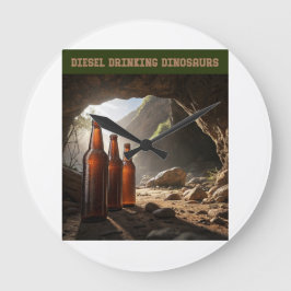 Bottles Beside A Cave Stor Klocka