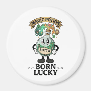 Botto Born Lucky Magisk Trolldrycksflaska Retro Te Magnet