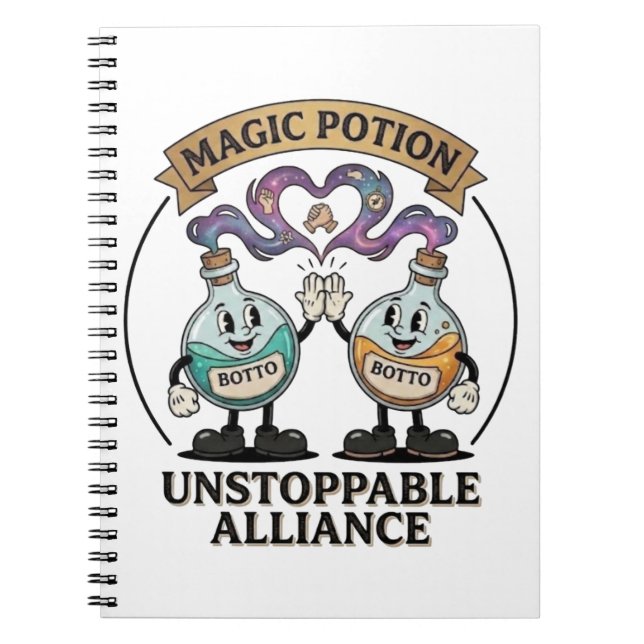 Botto Brand Unstoppable Alliance Retro Magic Potio Anteckningsbok (Framsidan)