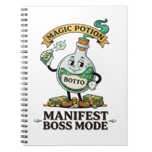 Botto Manifest Boss Mode Retro 1930-tals Tecknad D Anteckningsbok