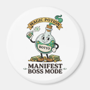 Botto Manifest Boss Mode Retro 1930-tals Tecknad D Magnet