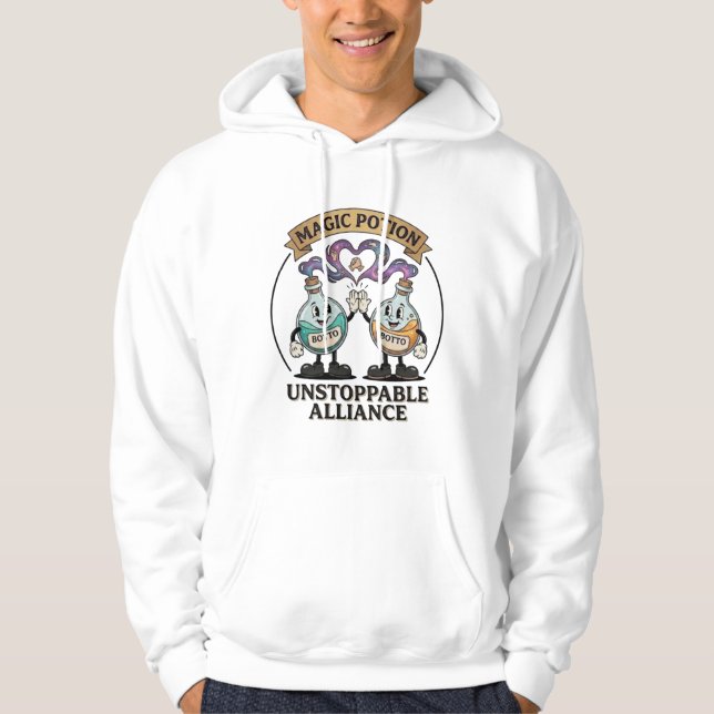 Botto Varumärke Ostoppbara Allians Retro Magi Dryc Hoodie (Framsida)