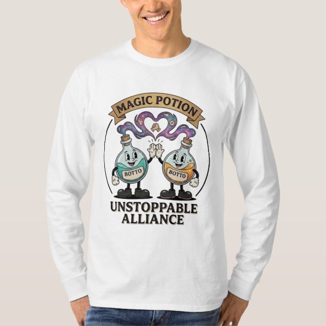 Botto Varumärke Ostoppbara Allians Retro Magi Dryc T Shirt (Framsida)
