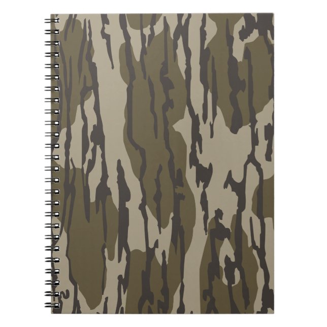 Bottom Lands Camo för manlig jaktkläder och utrust Anteckningsbok (Framsidan)