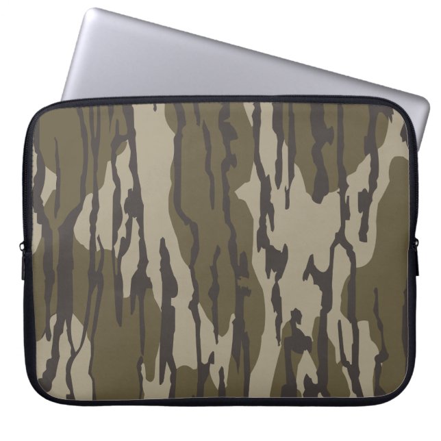 Bottom Lands Camo för manlig jaktkläder och utrust Laptop Fodral (Framsidan)