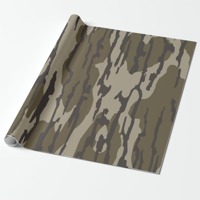 Bottom Lands Camo för manlig jaktkläder och utrust Presentpapper (Utrullad)