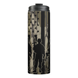 Bottomland Camo American Flagga & Soldiers