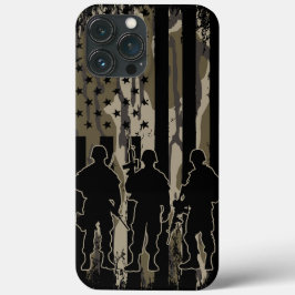 Bottomland Camo American Flagga & Soldiers