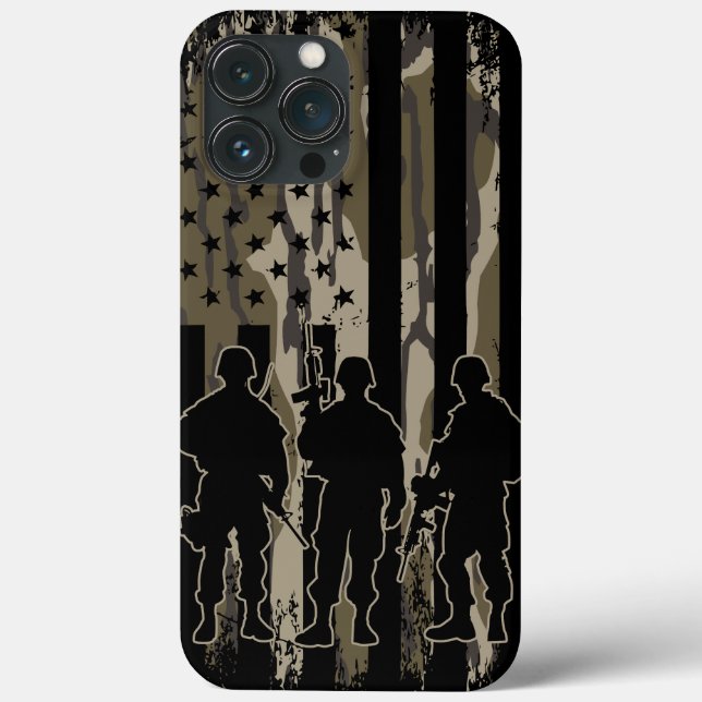 Bottomland Camo American Flagga & Soldiers (Baksida)