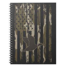 Bottomland Camo Anka Hunting American Flagga Fören Anteckningsbok