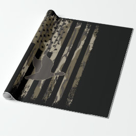 Bottomland Camo Anka Hunting American Flagga Fören Presentpapper