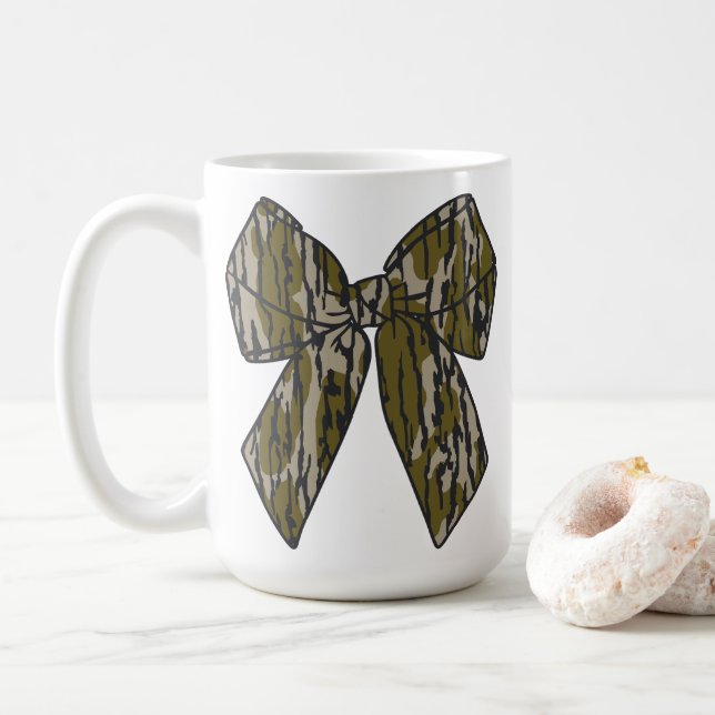 Bottomland Camo Bow Camo Coquette Bow Hunting Girl Kaffemugg (Med munk)