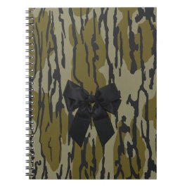 Bottomland Camo Cute Bow Ribbon for Women & Girls Anteckningsbok