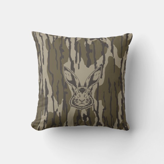 Bottomland Camo Hunting Camo Rabbit Kudde (Framsida)