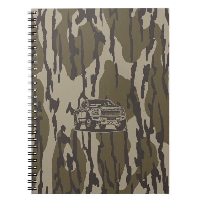 Bottomland Camo Lastbil Off Road Road Hunting Camo Anteckningsbok (Framsidan)