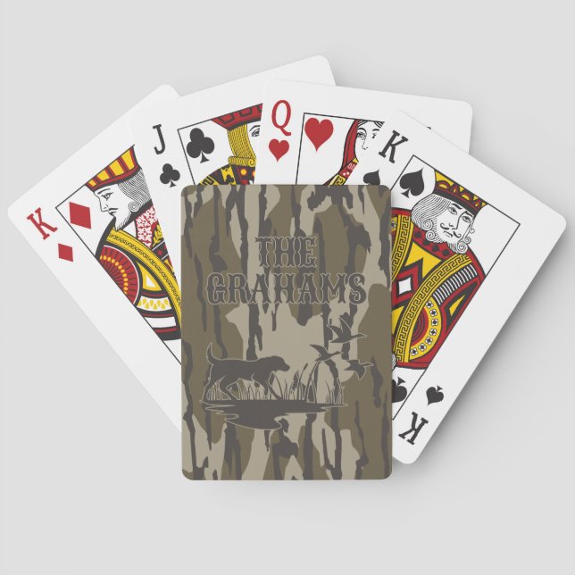 Bottomland Camo Skin Hund och Ankor Casinokort (Baksidan)